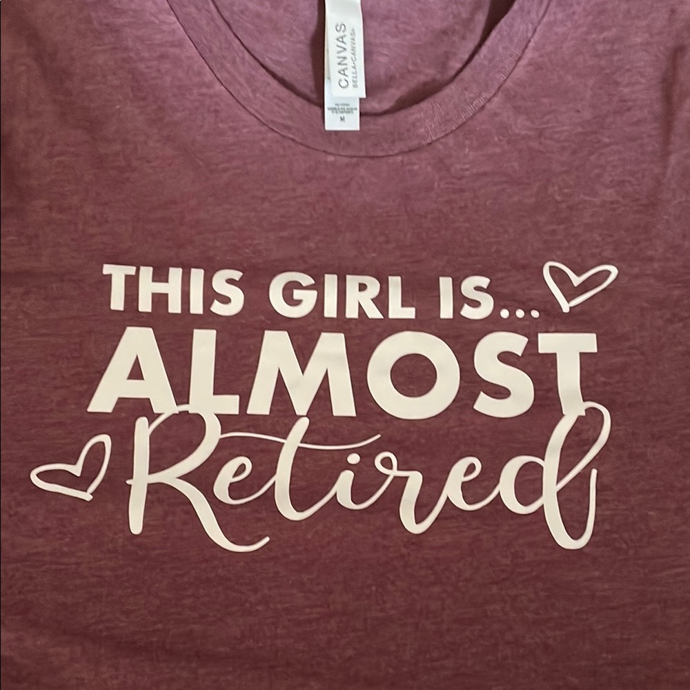 Bella Canvas Women's Maroon Graphic Tee Almost Retired